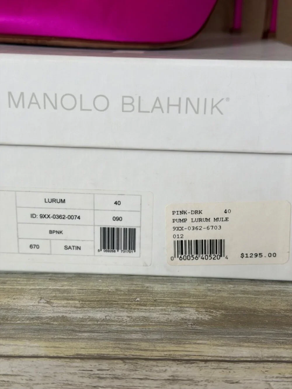 Manolo Blahnik Lurum 90 Pink Satin Crystal Mule Heels w/Box & COA EU 40/US 9-9.5 - Picture 9 of 16